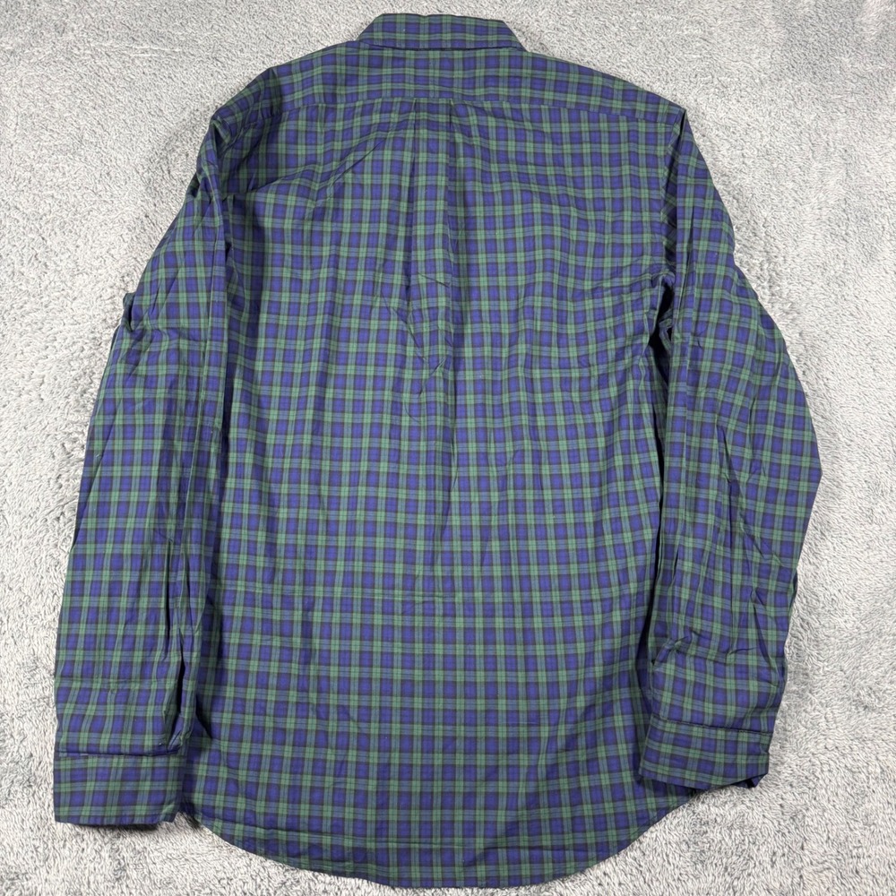 NWT Polo Ralph Lauren Crest Crown Poplin Plaid Button Shirt Classic Fit Green - Picture 8 of 10
